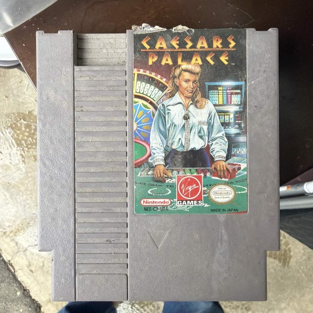 Nintendo Caesars Palace NES‎ Cartridge Clean Labels